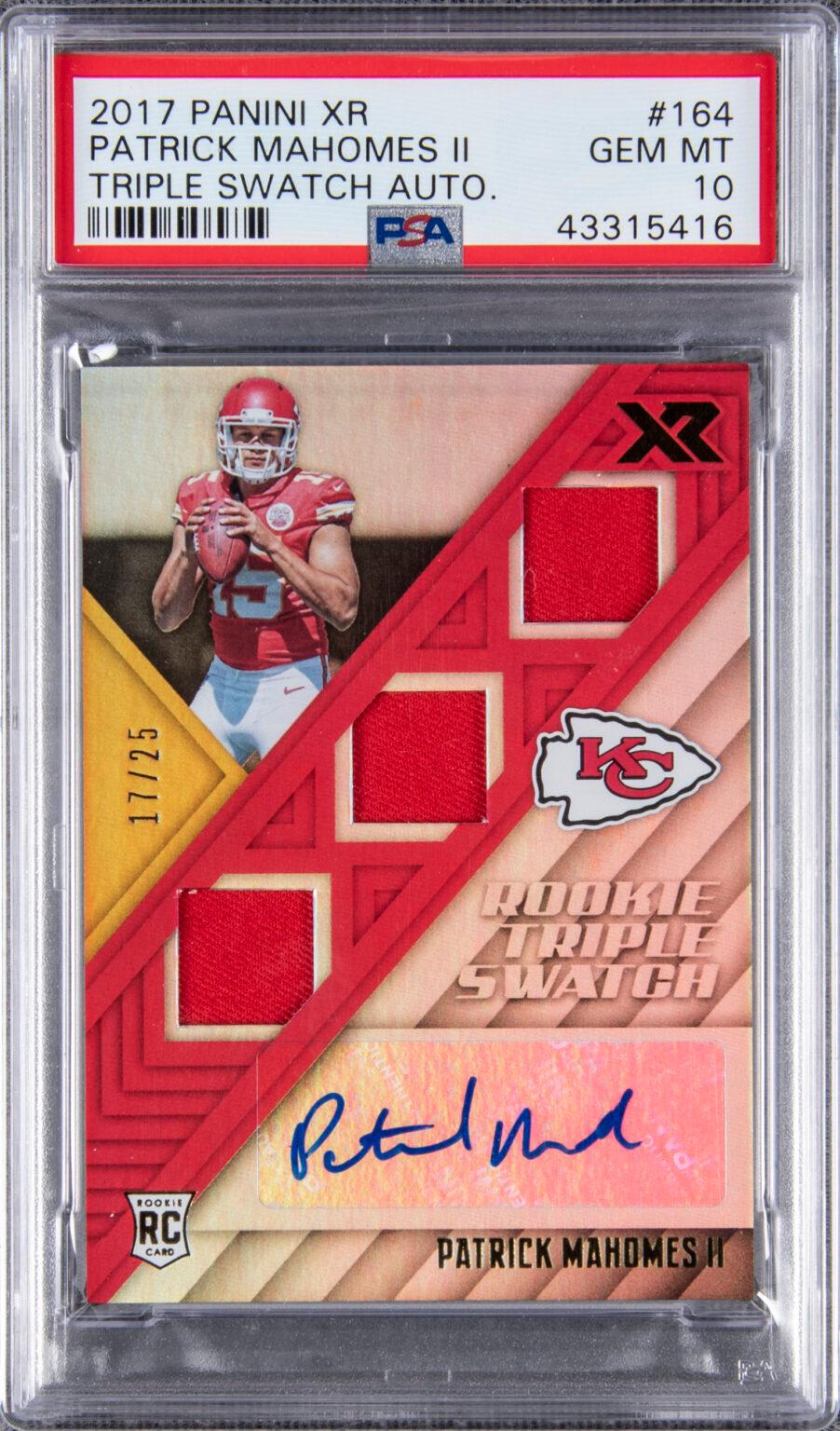 Most valuable Patrick Mahomes rookie cards: 2017 Panini XR #164
