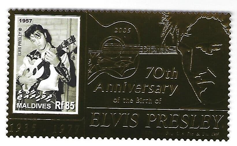 Elvis stamps worth a lot: 1993 Elvis Presley stamp sheet