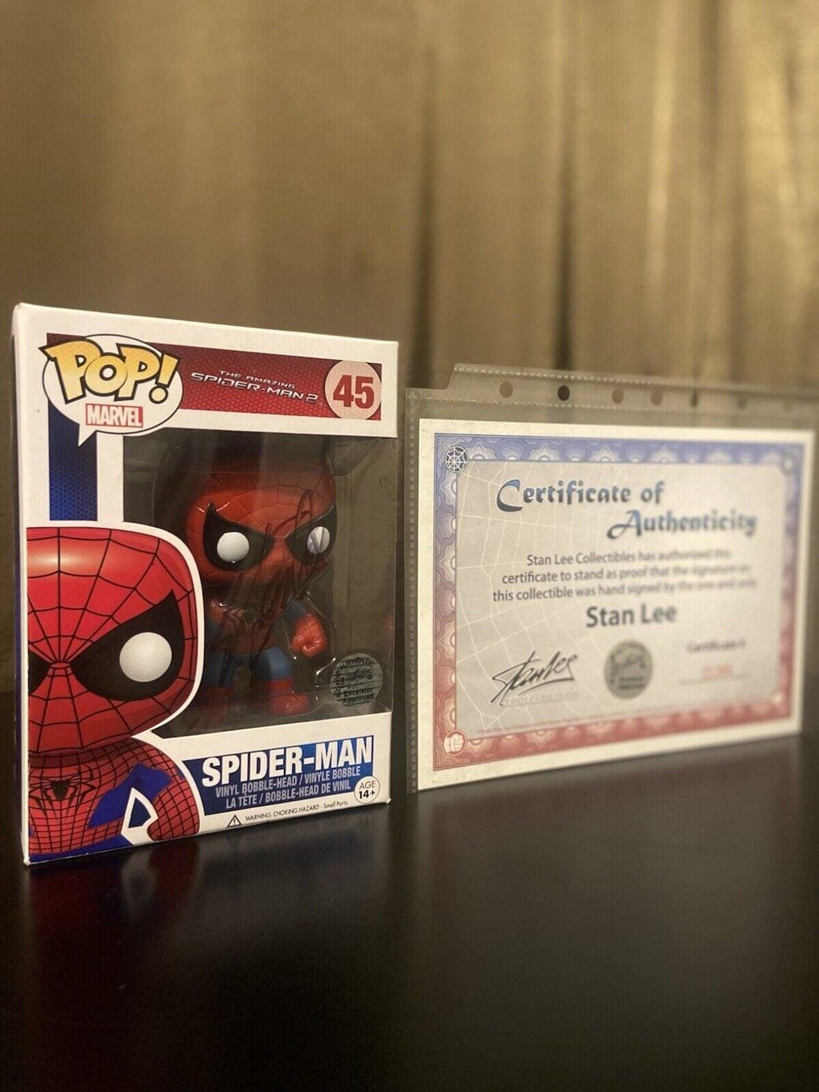 most valuable spider man memorabilia funko pop stan lee