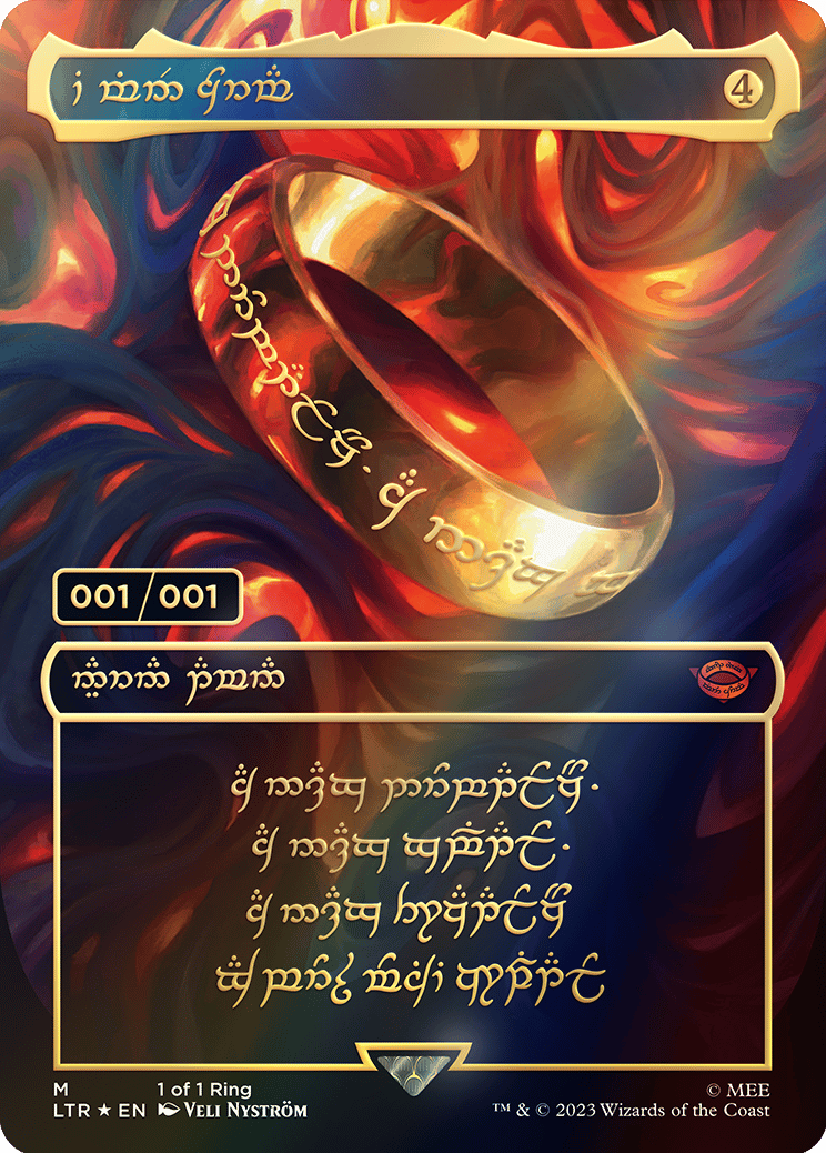 magic: the gathering one ring card found