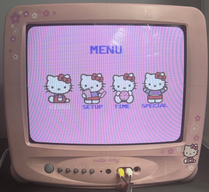 Hello Kitty Pink 13″ Vintage CRT TV No Remote | eBay