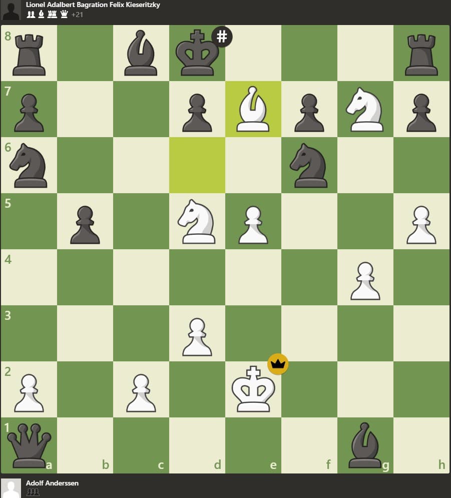 Anderssen vs Kieseritzky 1851 Chess