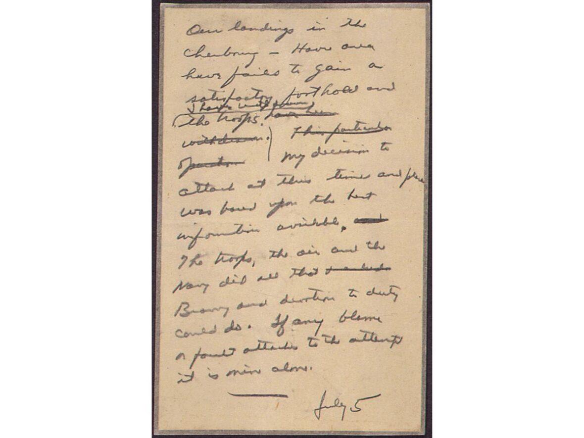 D-Day Message National Archives