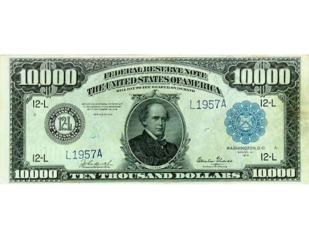 10000 Bill Public Domain