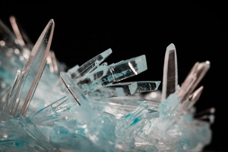 blue crystals