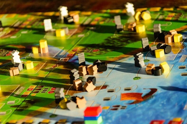board game with pieces