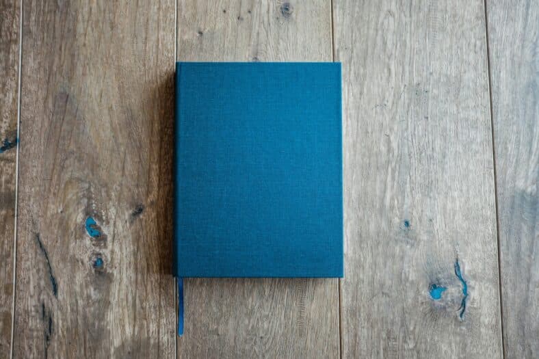 closed blue book