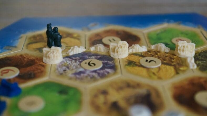 game pieces on board
