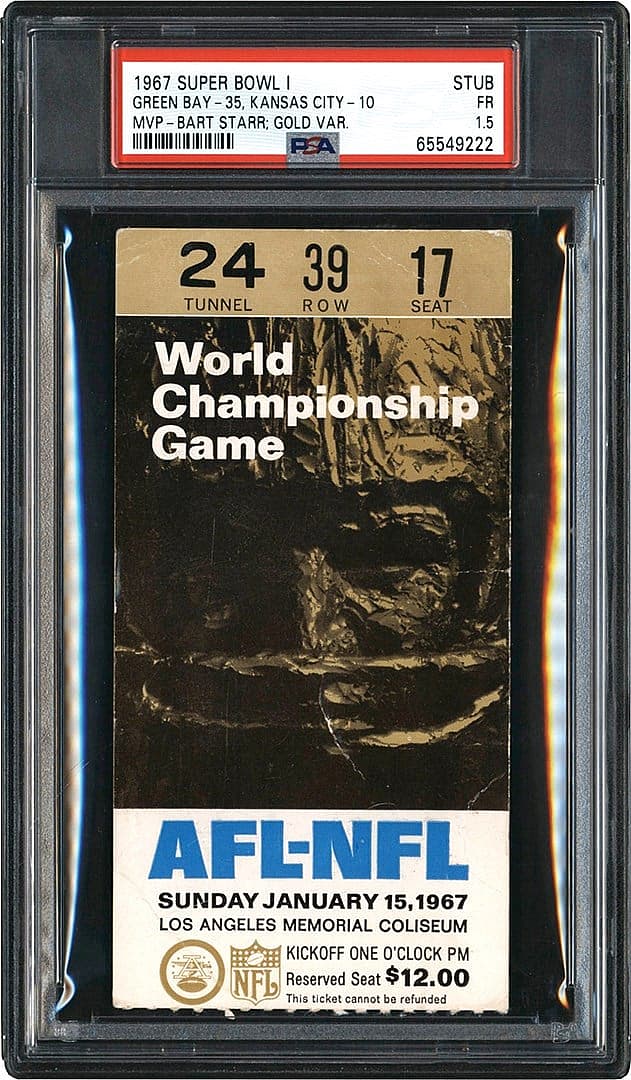 1967 Super Bowel I Gold VAR, Full Tickets