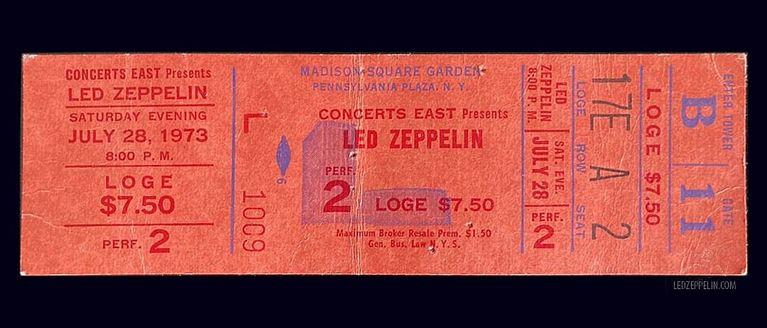 Led Zeppelin at Madison Square Garden