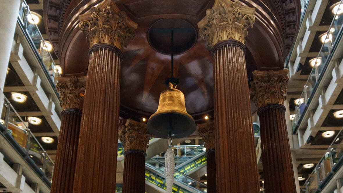 Lloyd's Building - Lutine Bell in the rostrum