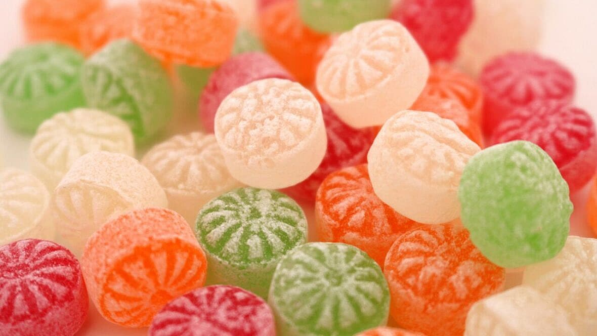 colored hard candy