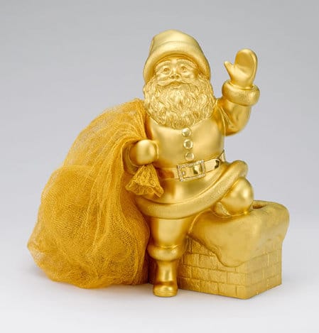 golden Santa statue