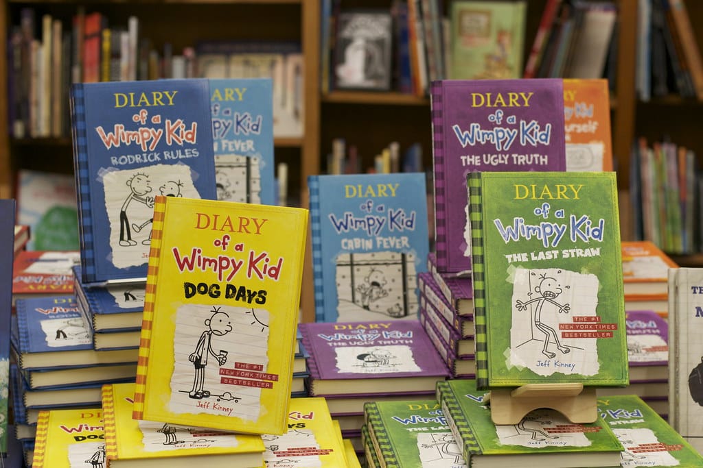 Diary of a Wimpy Kid by Jeff Kinney, one of the bestselling book series ever. 