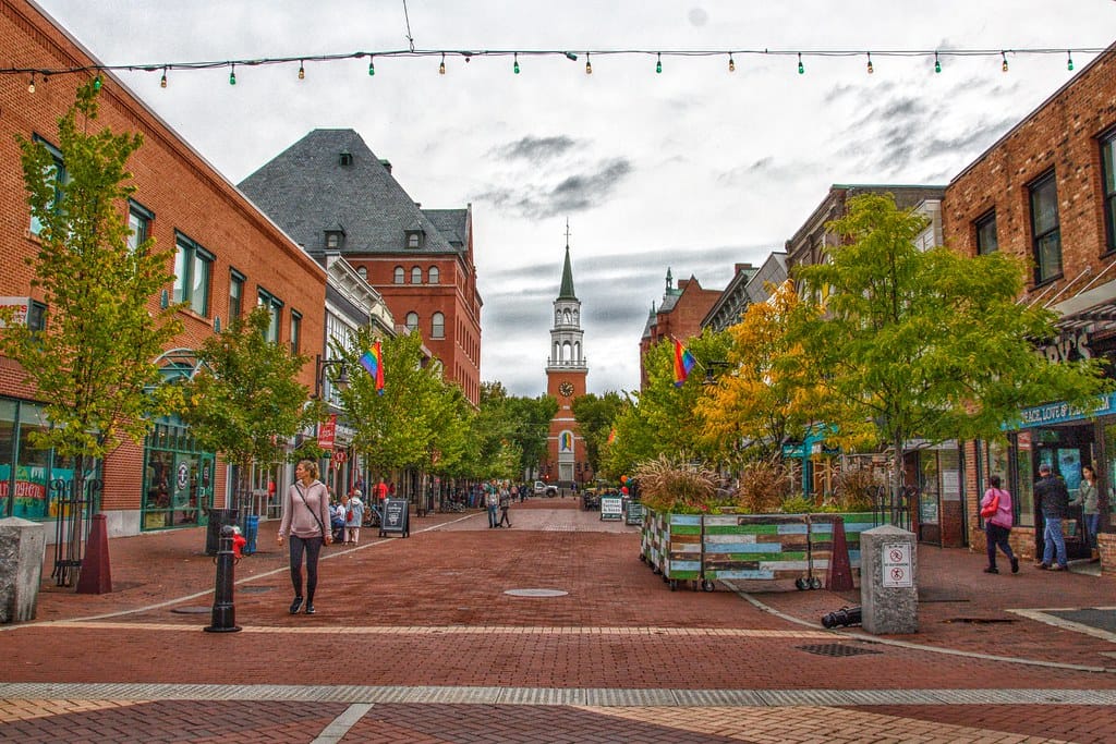 Downtown Burlington, one of the safest cities in America. 