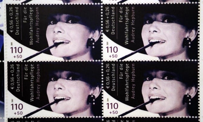 Audrey Hepburn German Stamp, The Star