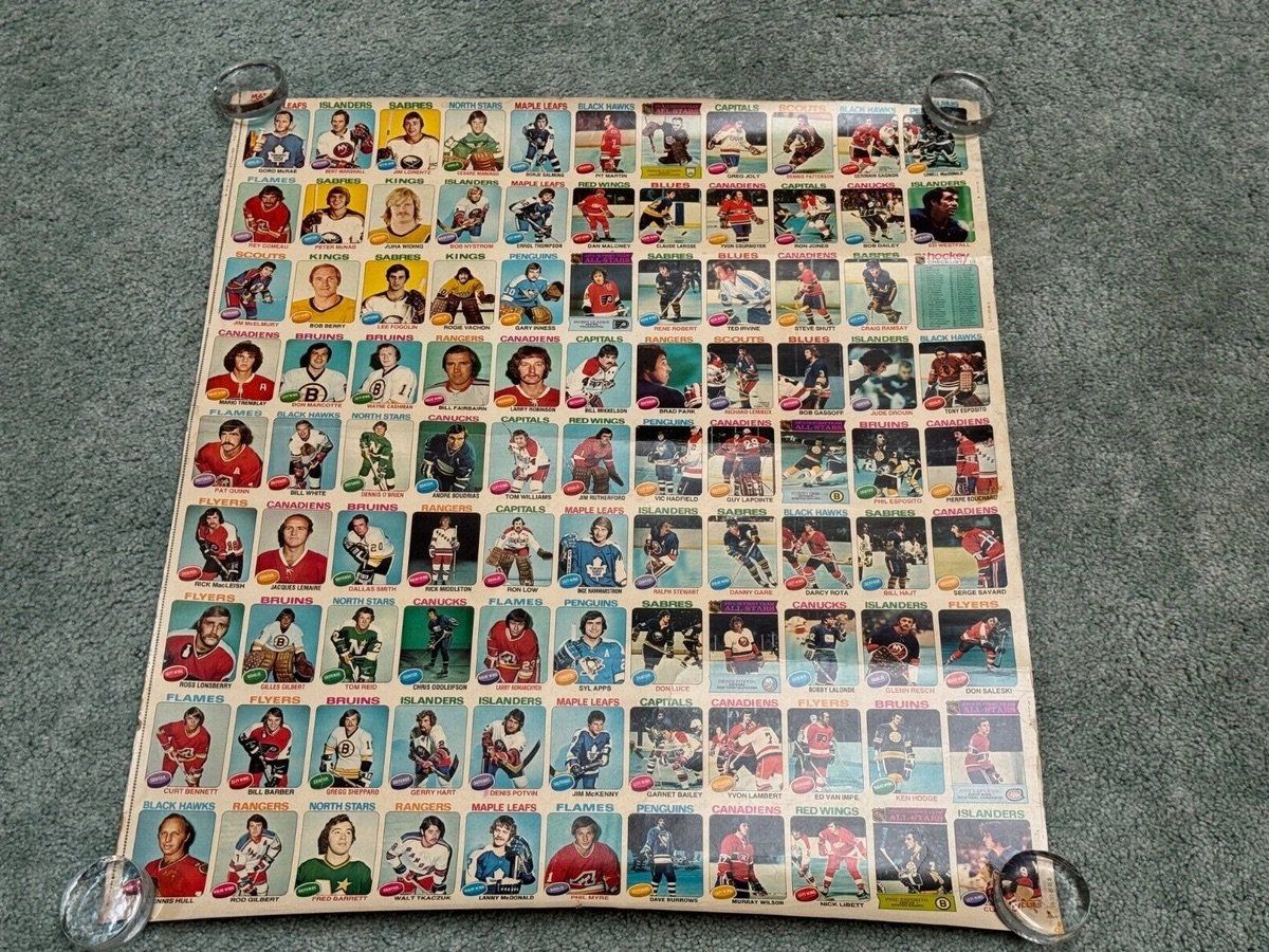 1975 topps blank back uncut sheet / 1975 topps uncut sheet