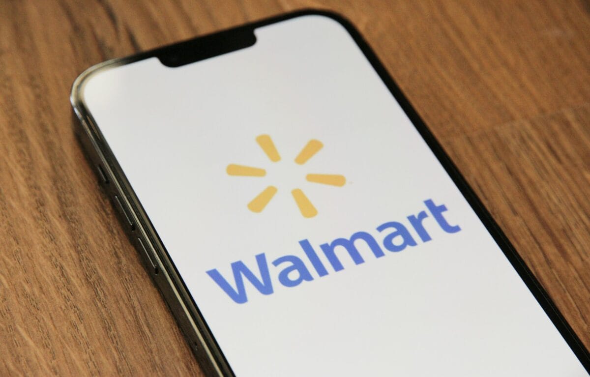 walmart on phone screen