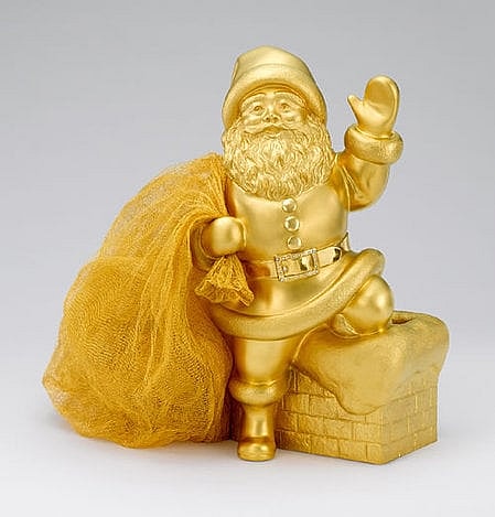 golden Santa statue