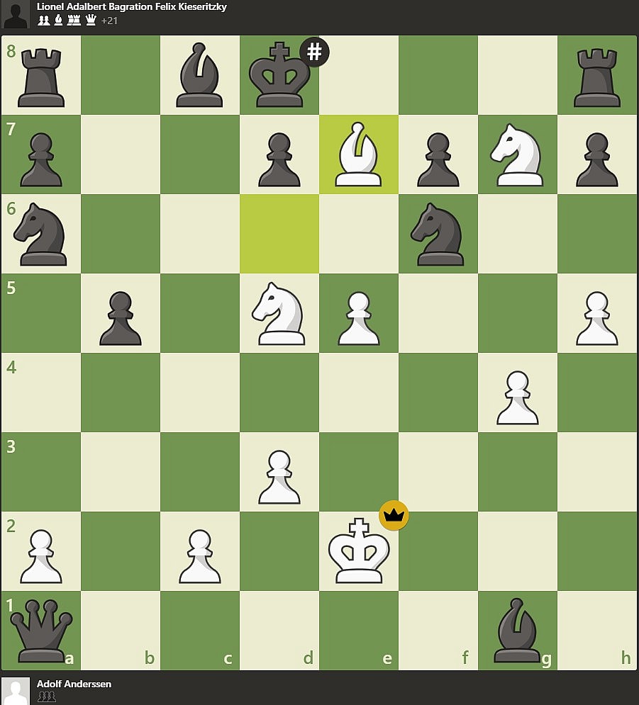 Anderssen vs Kieseritzky 1851 Chess