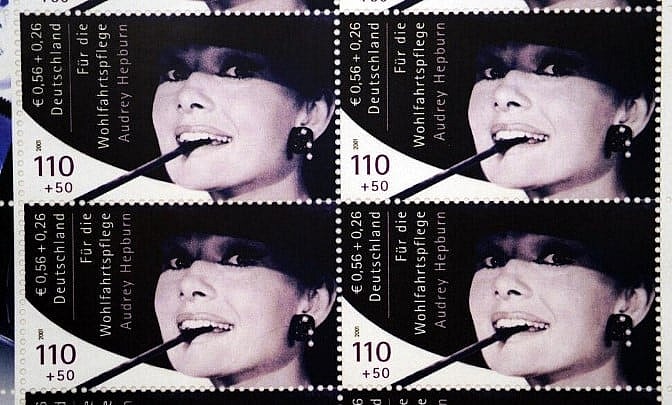 Audrey Hepburn German Stamp, The Star
