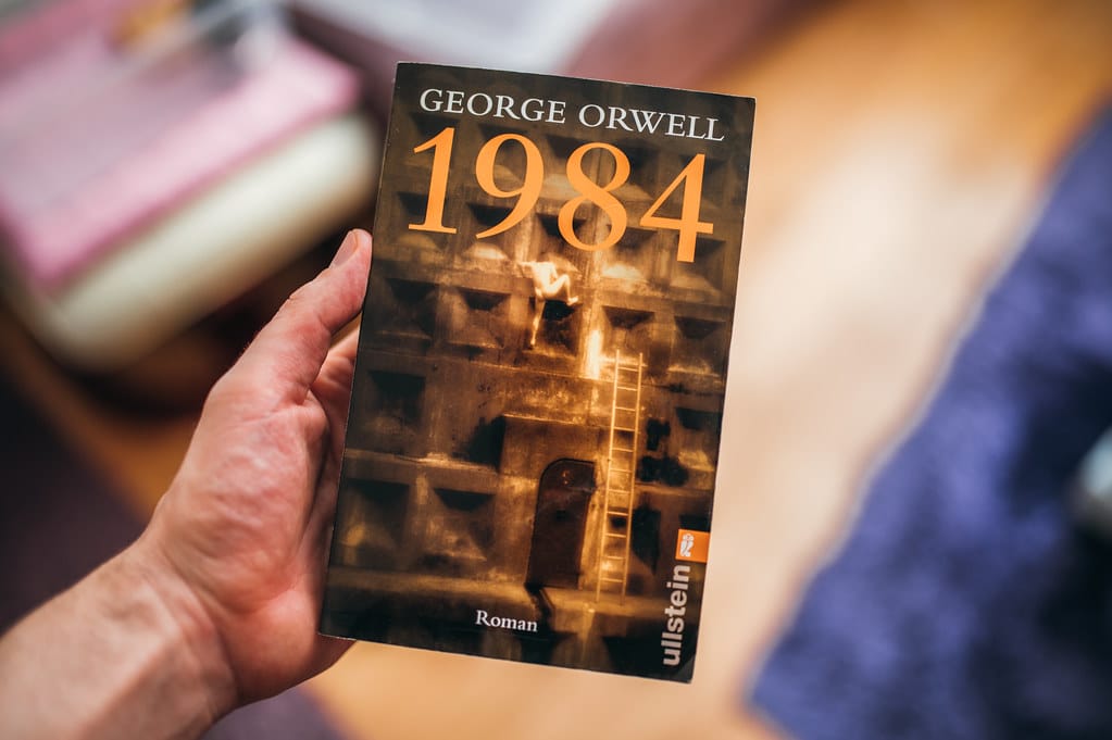 1984 by George Orwell, one of the best literary fiction novels of all time. 