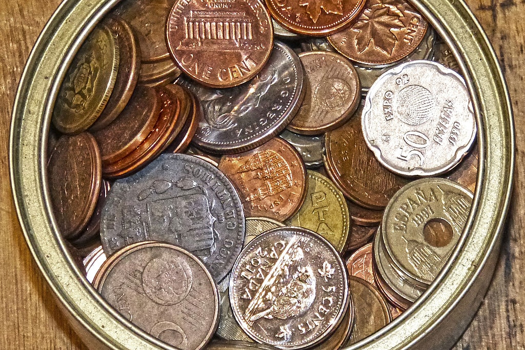 Coin Collection Money Tin