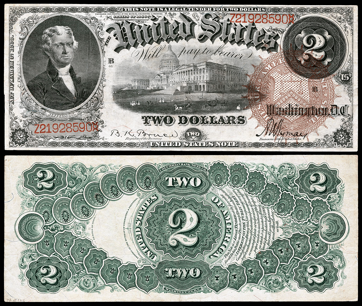 how rare are two dollar bills?