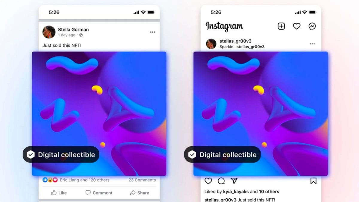 NFTs on Facebook and Instagram