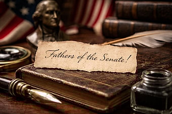 Fathers of the Senate quote on desk environment.
