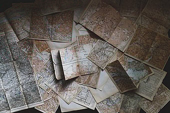 pile of maps / facts about maps