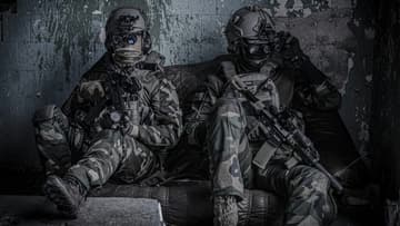 two military soldiers / shocking military training methods