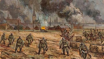 drawing of soldiers on battlefield / strange battlefield superstitions