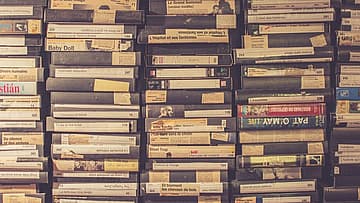 stacks of vhs tapes / rare war documentary VHS tapes