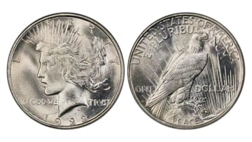1922 peace silver dollar
