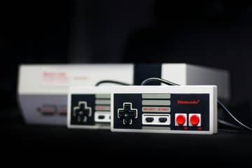 Nintendo NES with two pads.