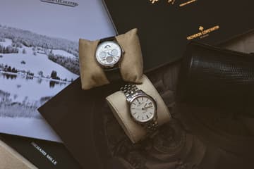 two watches on display / vintage watches