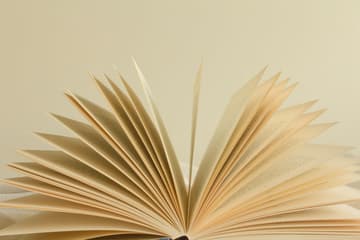 opened book pages / first-edition sci-fi books from the 1960s