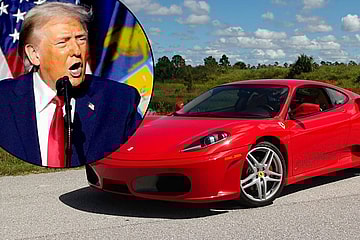 President Donald Trump and Ferrari