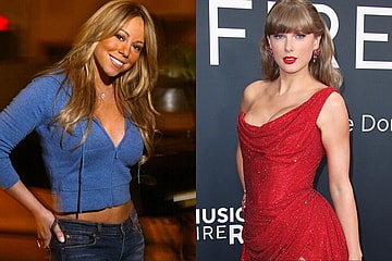 Left: Mariah Carey. Right: Taylor Swift.