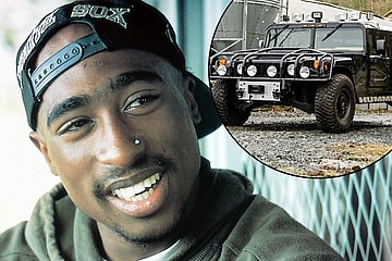Tupac Shakur and his formerly owned H1 Hummer