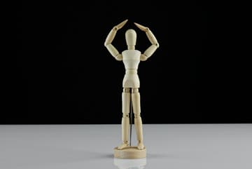wooden human model posing / weird beliefs about the human body