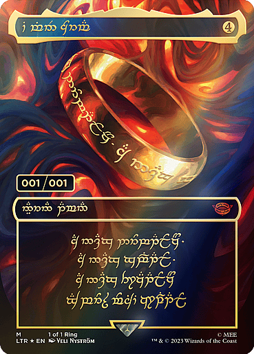 magic: the gathering one ring card found