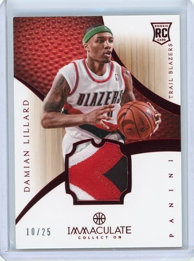 most valuable Damian Lillard rookie cards: 2012-13 Panini Immaculate Collection Damian Lillard #146