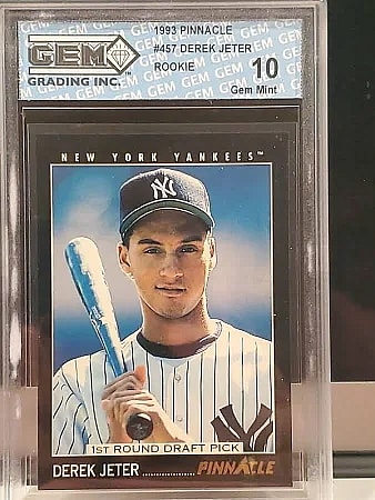 most valuable Derek Jeter rookie cards: 1993 Pinnacle Derek Jeter Rookie Card #457