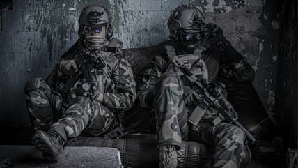 two military soldiers / shocking military training methods