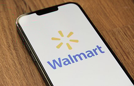 walmart on phone screen