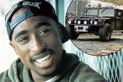 Tupac Shakur and his formerly owned H1 Hummer