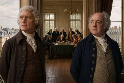Artist Impression: Thomas Jefferson and John Adams did not sign the Constitution 