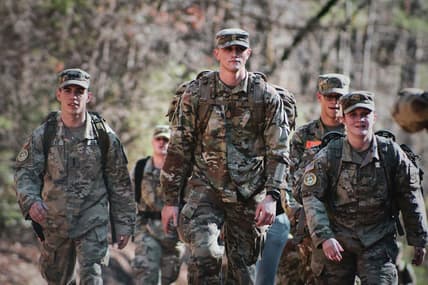 military men walking / strange military jobs